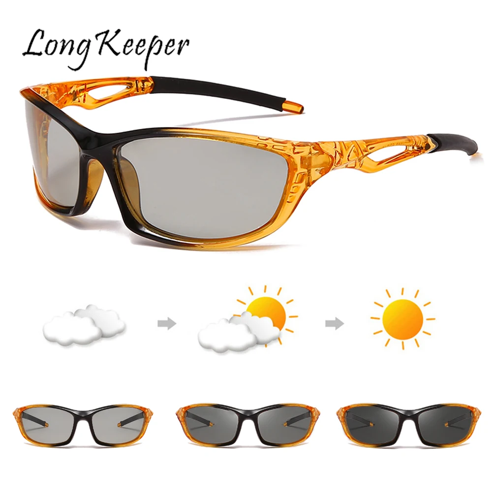 

LongKeeper Photochromic Sunglasses Men Polarized Sun Glasses Sports Sunglasses Male Driving Glasses Chameleon Gafas De Sol UV400