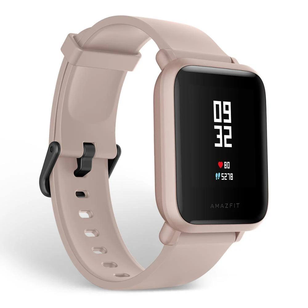pink Глобальная версия Huami Amazfit Bip Lite Смарт часы легкие Смарт часы с 45 дней в режиме ожидания 3 АТМ водонепроницаемый - Цвет: pink