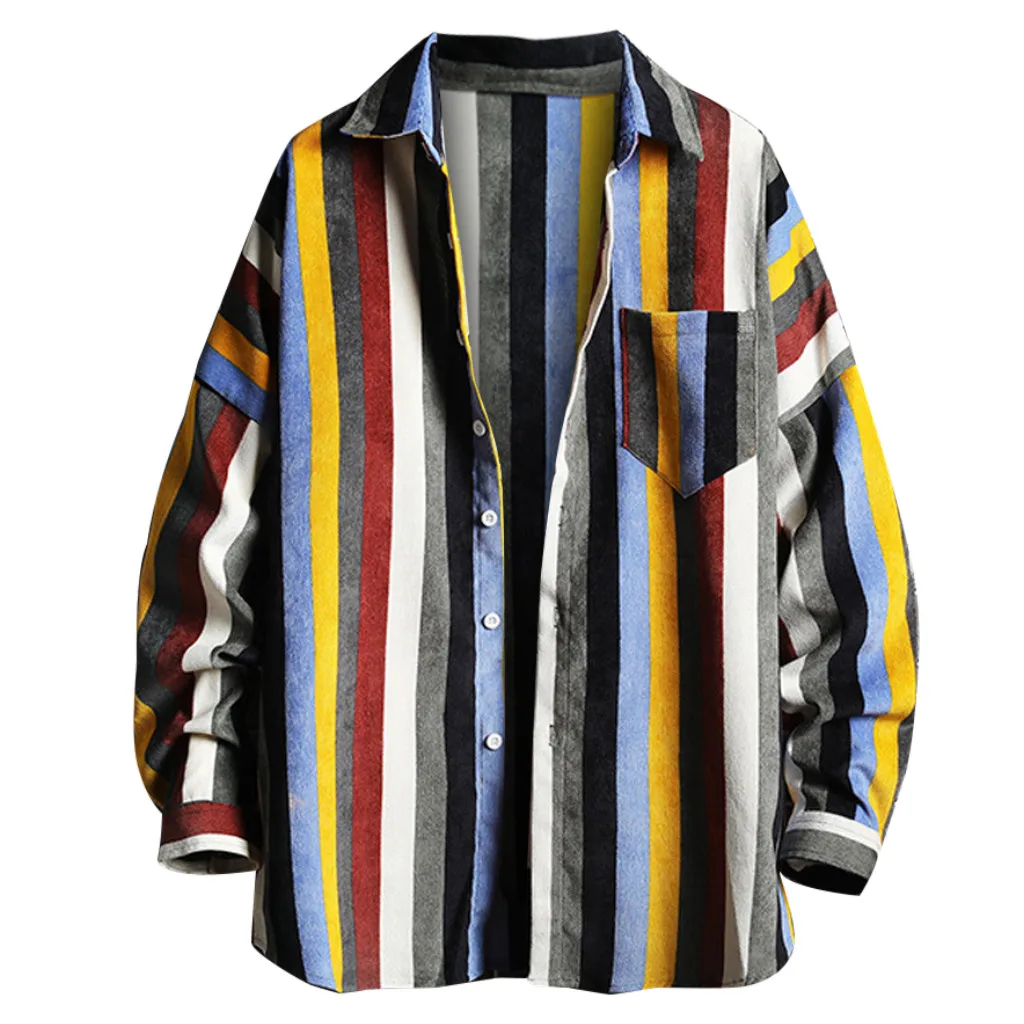 Мужская Осенняя рубашка Повседневная Уличная одежда свободная толстовка со