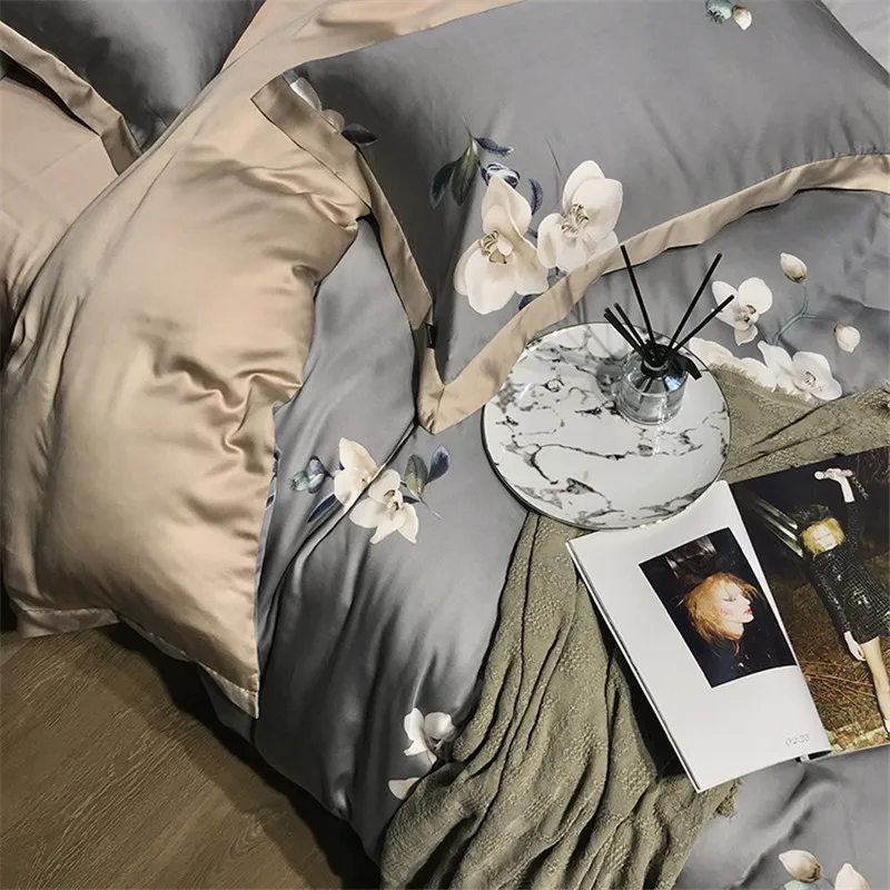 Пасторальное постельное белье Tencel евро 220x240 размер King/Queen пододеяльник одеяла