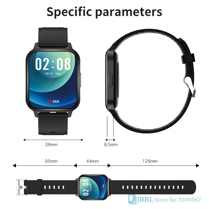 

1.7" Digital Watch 2021 Men Women Full Touch Wristwatch Sports Waterproof Smart Watches For Men Women Ladies Electronics Clock