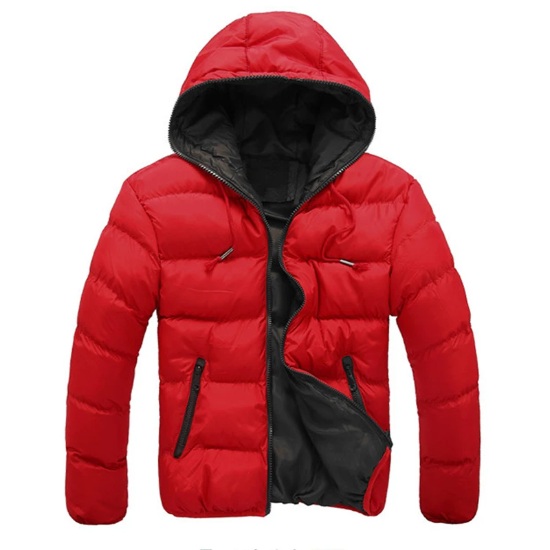 

New Classic Men's Hooded Parkas Jacket Male Korean Winter Thicken Warm Windbreak Short Cotton Youth Men Waterproof Zipper Jacket