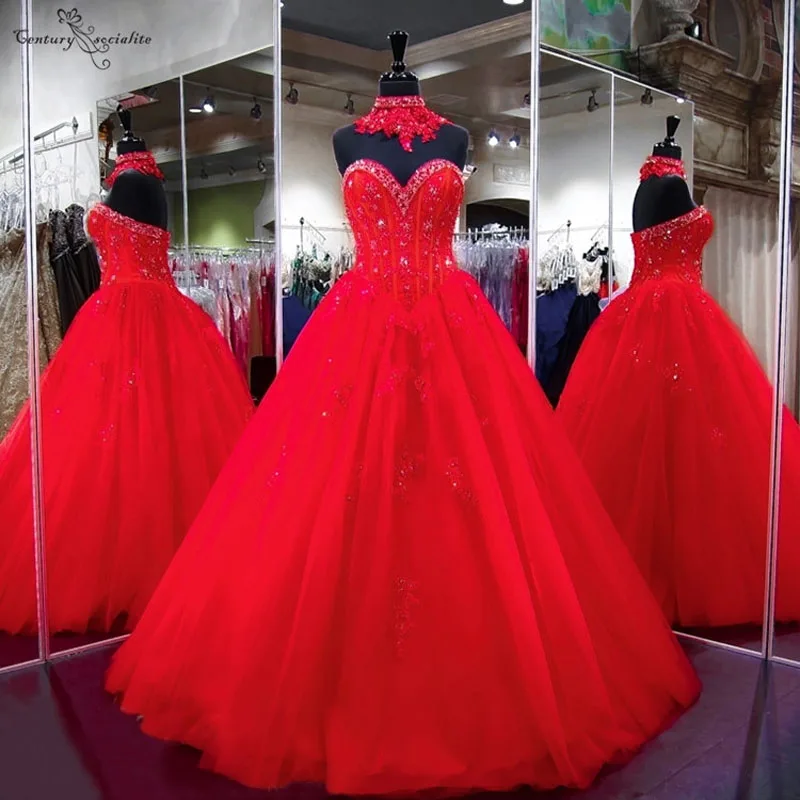 Милое красное платье для Quinceanera 16 дюймов 2020 милое кружевное бальное с аппликацией