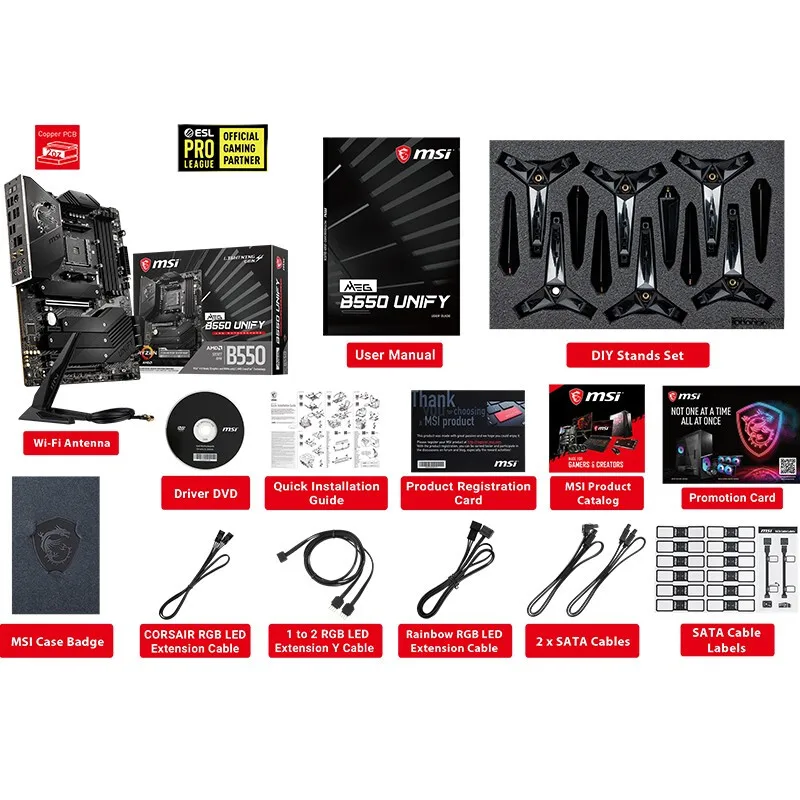 

Brand New MSI MEG B550 UNIFY Desktop ATX Motherboard Support Ryzen 5800X/5600X/3700X/3600X CPU (AMD B550/Socket AM4)