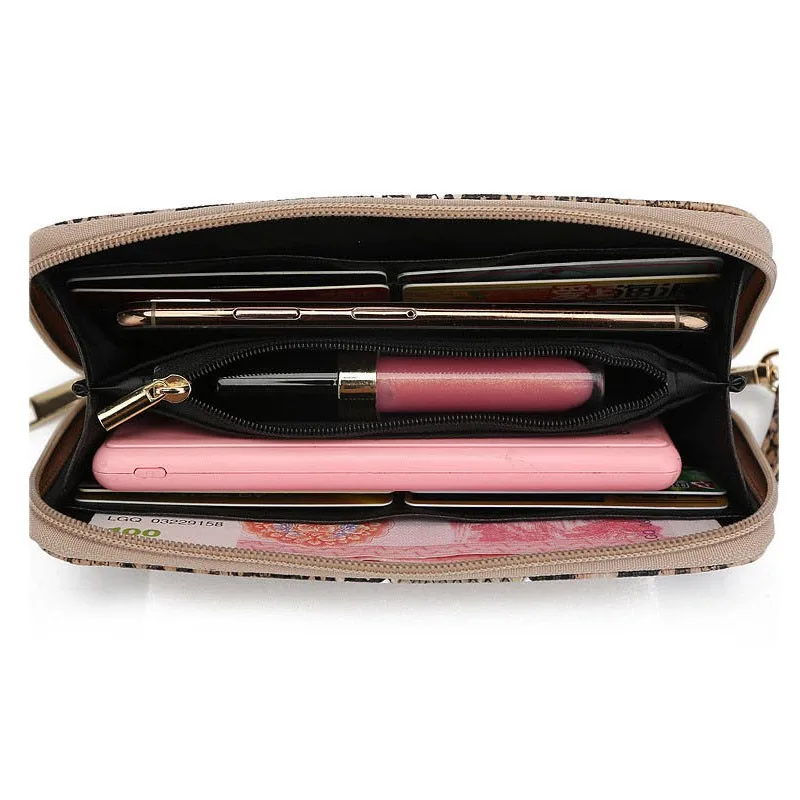 

Snakeskin grain Women Wallets Fashion Long Clutch Bag PU Leather Card Holder Cartera Mujer Female Purse Zipper Wallet For Women