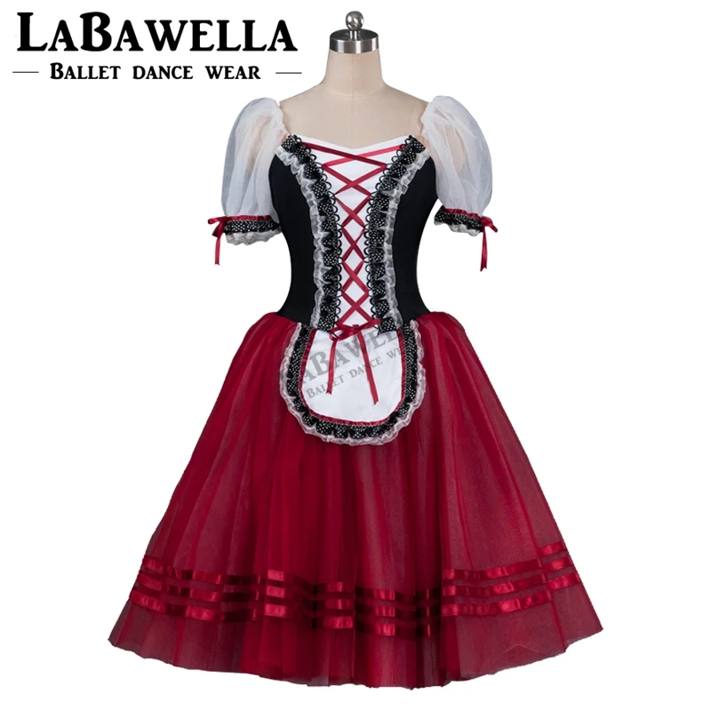 Burgundy Производительность/Конкурс костюм для профессиональных танцев BT8904C взрослых Черный Романтический балетная пачка длинные женские/девушка балерина платье - Цвет: Burgundy
