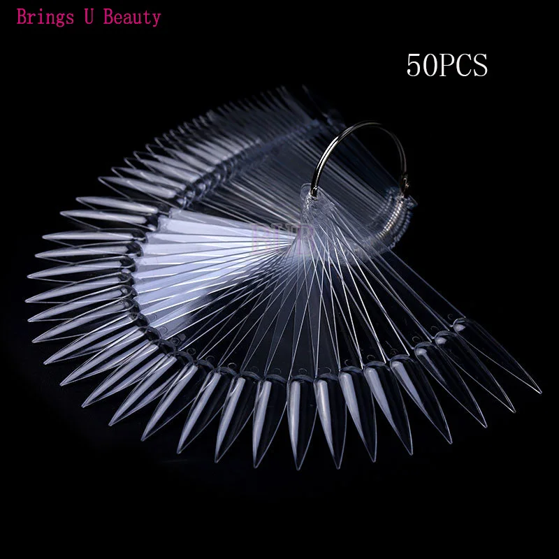 Натуральный/Прозрачный 50 шт. шпильки острые Типсы для дизайна ногтей колесо