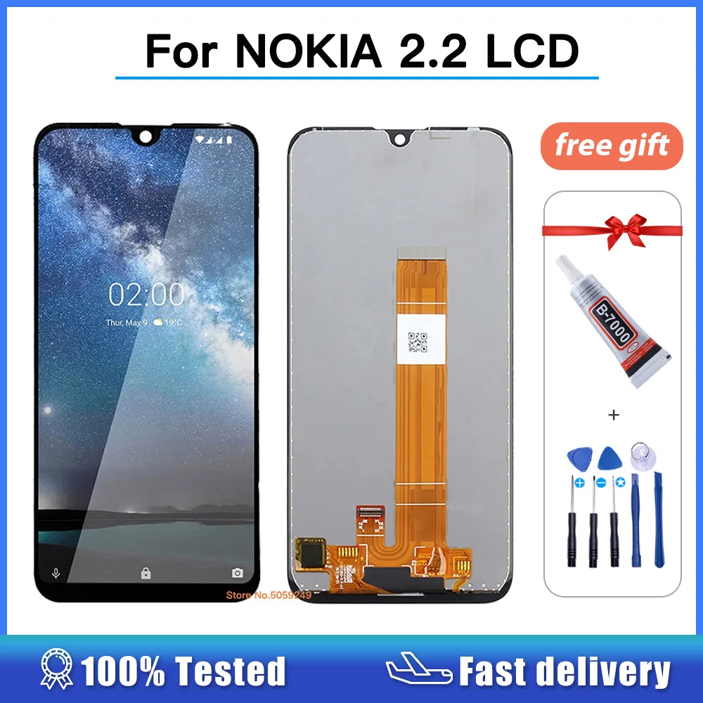 

5.71" Original For NOKIA 2.2 LCD TA-1183 TA-1179 TA-1191 TA-1188 Display Touch Screen Digitizer Replacement Screen For Nokia 2.2