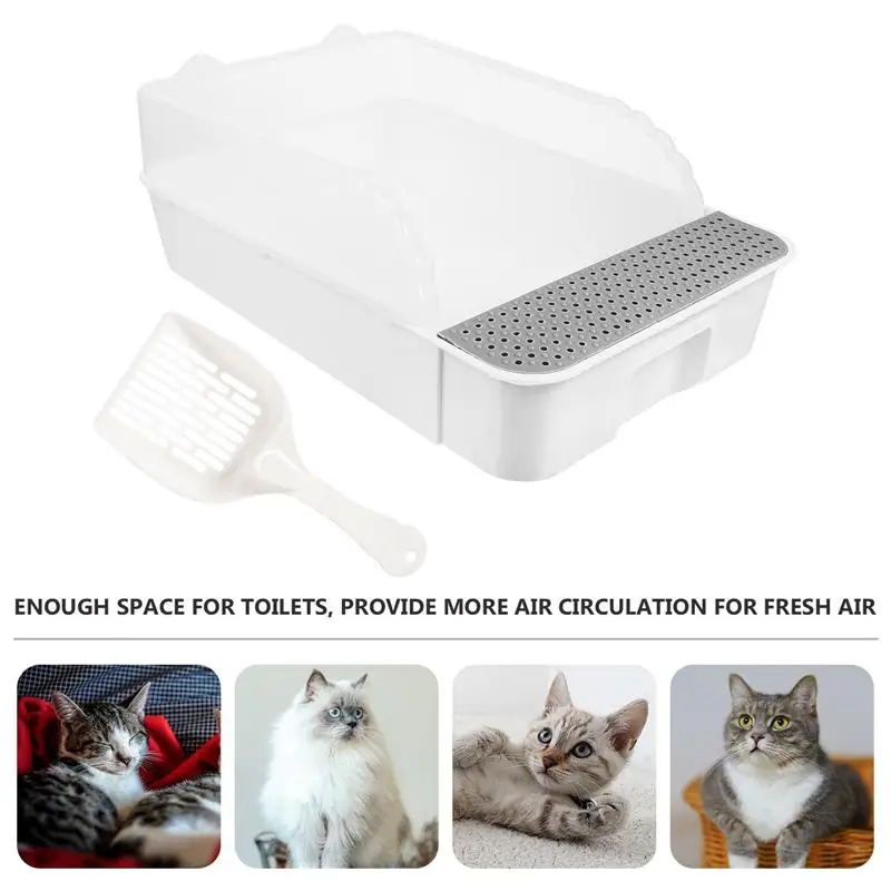 Полузакрытый туалет для кошачьего туалета с защитой от брызг | Дом и сад