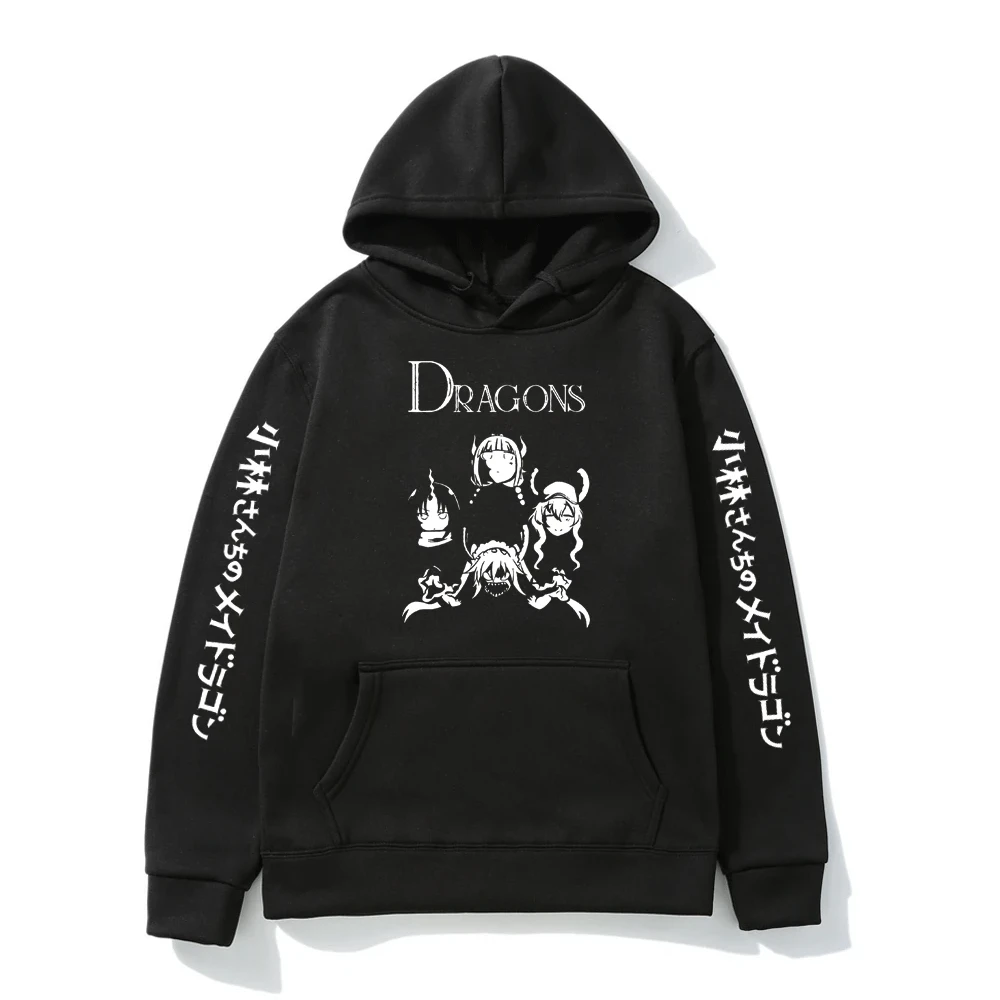 

Новые толстовки с капюшоном Miss Kobayashi's Dragon Maid, толстовки с принтом Tohru Eruma, толстовки, уличная одежда, топы с длинным рукавом, Зимний пуловер