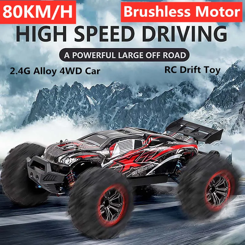 

80KM/H High Speed RC Racing Off-Road Vehicle Brushless Motor Buggy Climbing Truck Alloy Waterproof shock-absorbing Independent