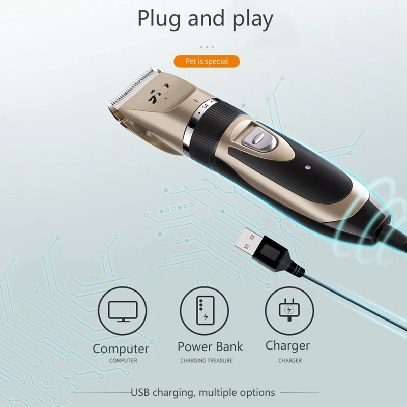 

Hair Clippers Electric Cordless Pet Shaver Grooming Clipper LCD Digital Hair Trimmer Razor Machine Kids Hairdresse Home Haircut