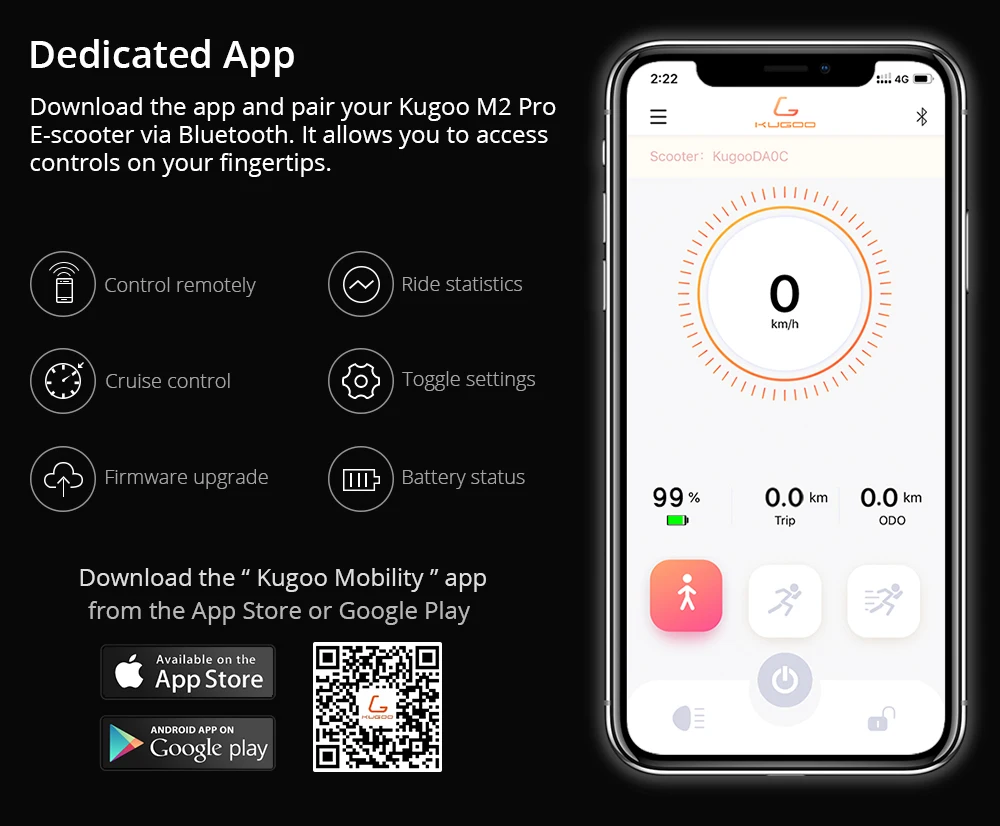 ЕС гарантия KUGOO M2 PRO складной электрический скутер диск и электронный тормоз 350 Вт двигатель пневматические шины приложение управление с ЕС
