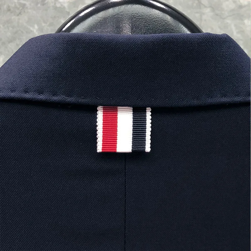 

TB THOM BULUO Brand Formal Blazer Women British Casual Suit Women's Jacket Spring Autumn Single Breasted Striped Coat