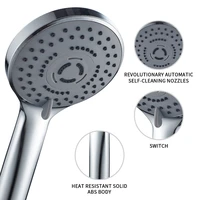 shower head high pressure bathroom accessories 3 function sprays universal nozzles anti clogging silicone jets pommeau de douche