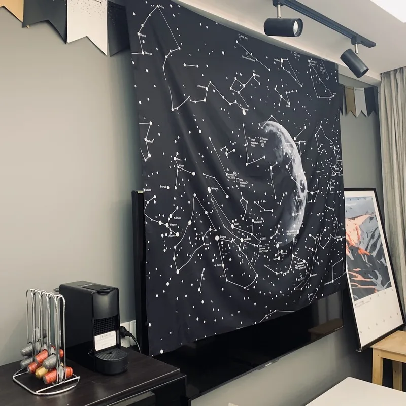 Тканевый гобелен с изображением звездного неба для спальни детское одеяло