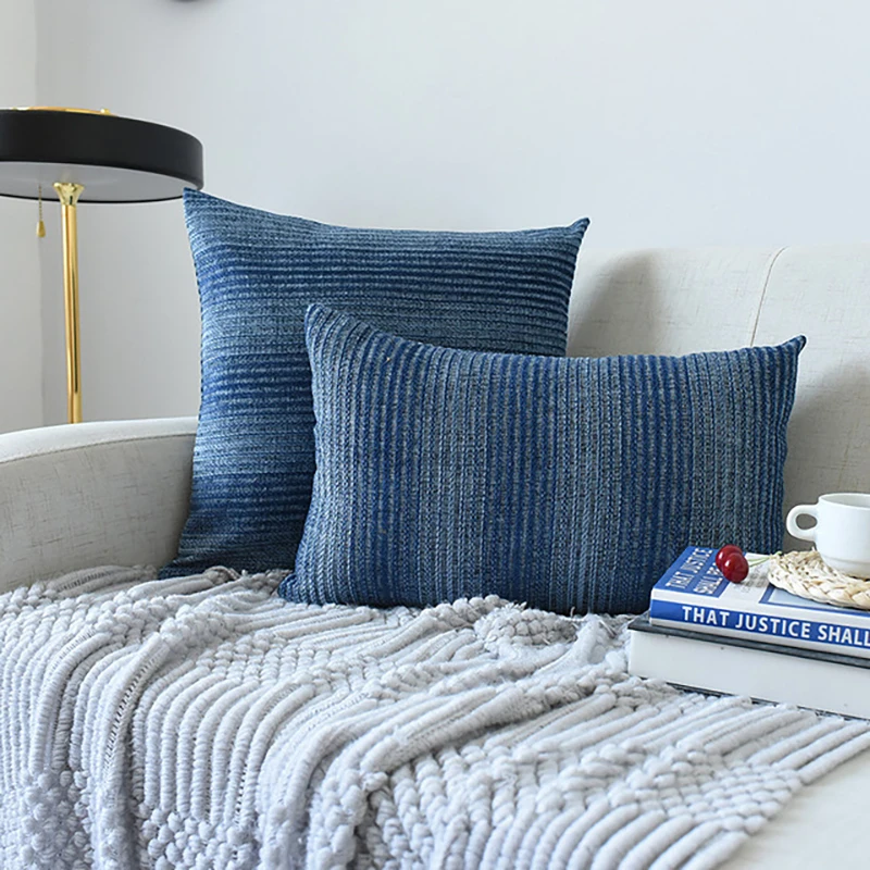 Высокое качество наволочка для подушки из шенили в полоску поясницы без