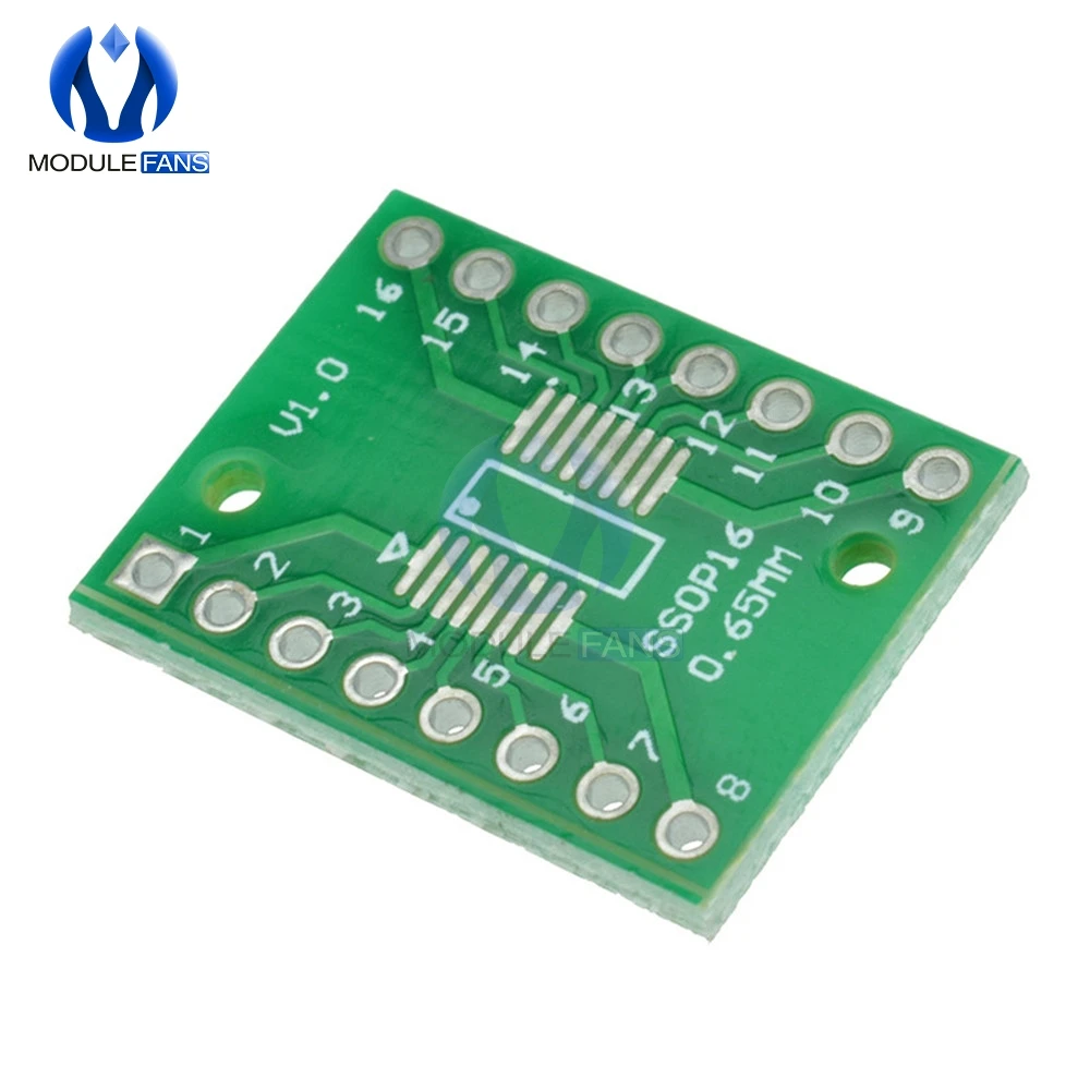 50pcs Diy Kit TSSOP16 SOP16 SSOP16 To DIP16 0.65/1.27mm IC Adapter PCB Board Module | Электронные компоненты и