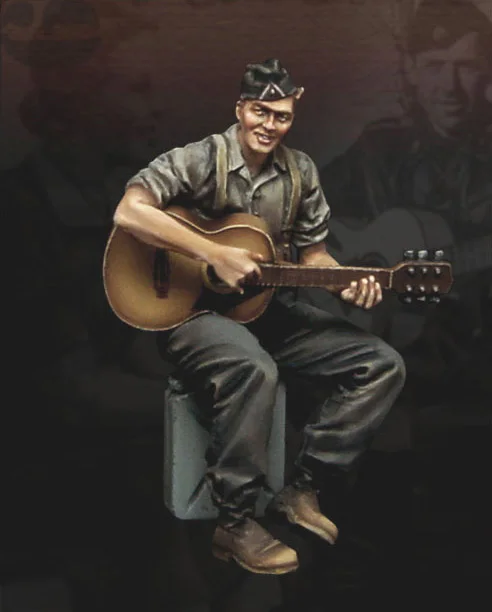 1/35 Набор для моделирования из смолы фигурка солдата играющая на гитаре | Игрушки