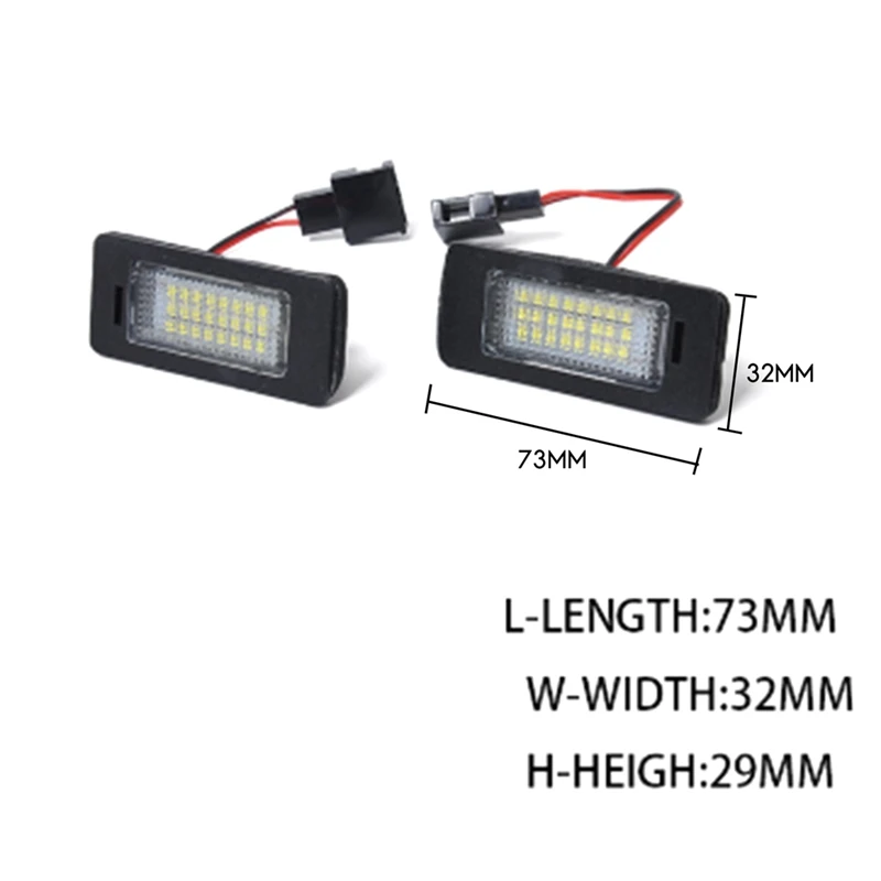 

2PCS/Set LED License Plate Light for - A1 A4 A5 A6 A7 8T0943021 4G0943021