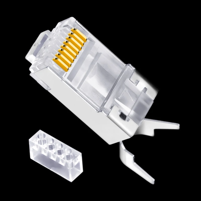Соединитель кабеля Cat7 10 ГБ 50 шт. двухкомпонентный модульный разъем Ethernet 50u с