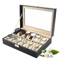 jewelry organizer room organizer box storage container 23612 slot leather watch storage case black display box gift box