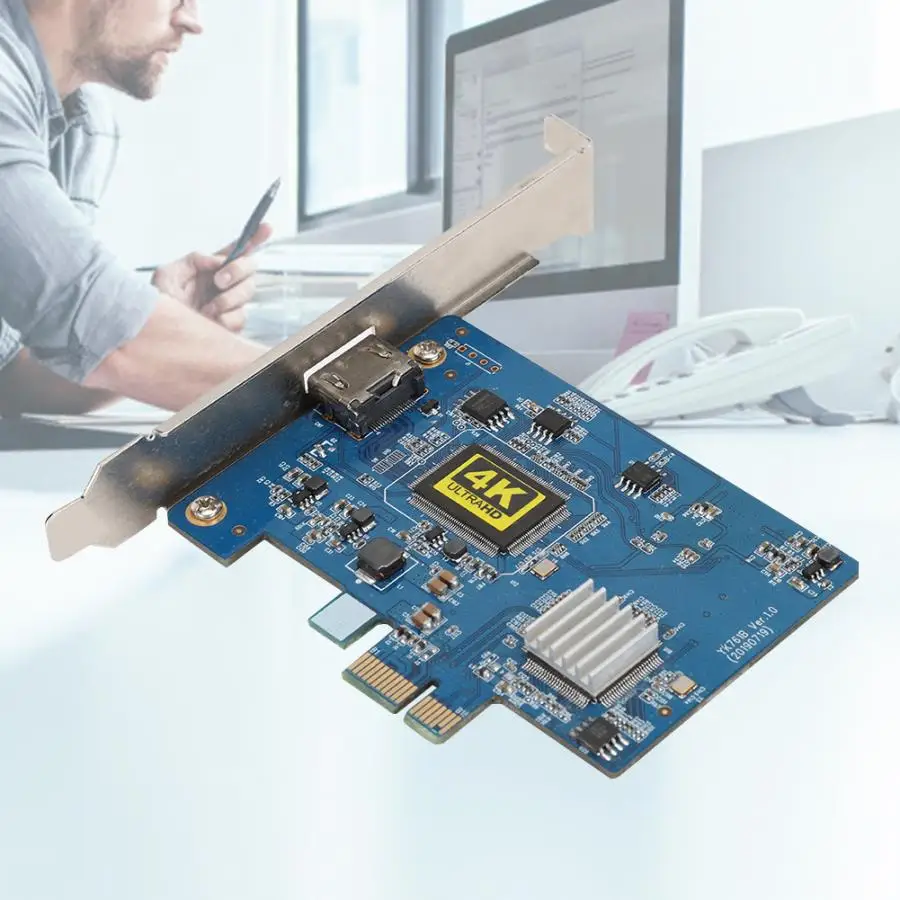 ТВ-тюнер для windows 10 ПВХ PCI-E к HDMI высокой четкости видео захвата карты поддержка 4 к 30 Гц для Windows XP SP2