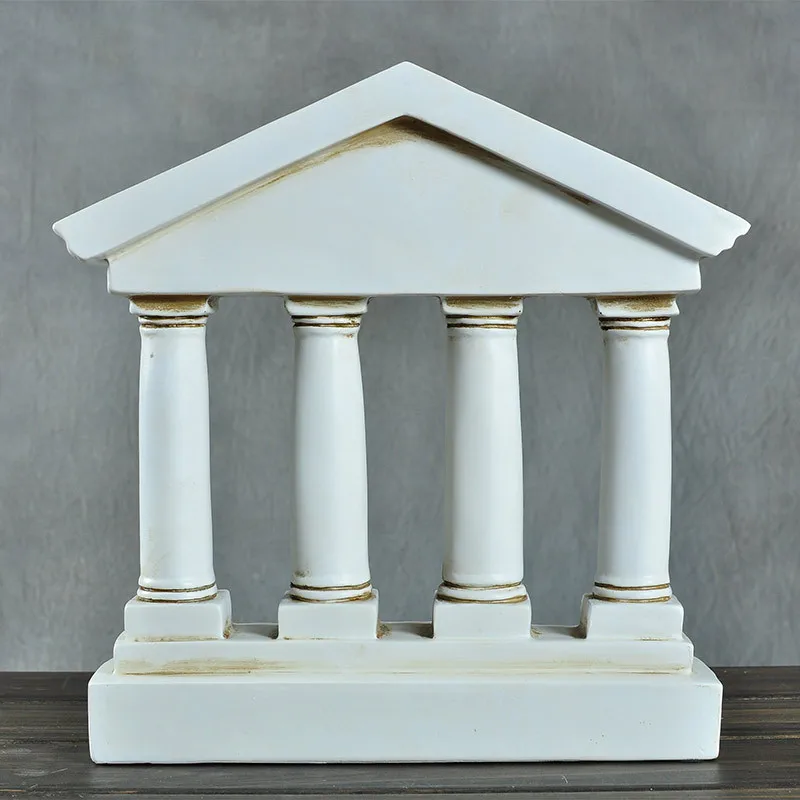 

Manufacturers wholesale four column Roman column resin ornaments European style creative home decoration building model crafts