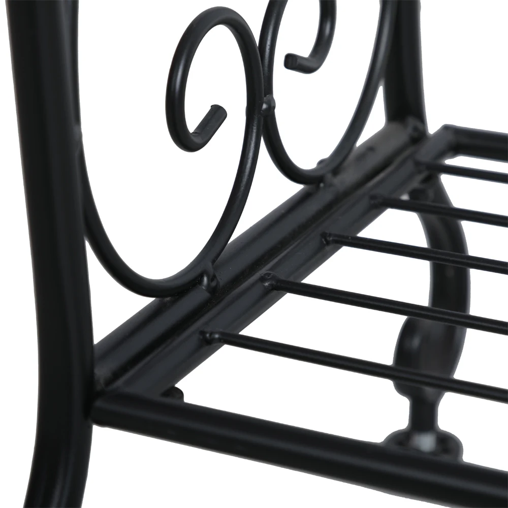 

Coffee Brown Metal Free Standing Towel Rack Stand with Shelf