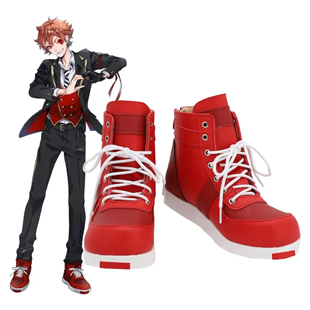 

Twisted Wonderland Riddle/Trey/Deuce/Cater/Ace Cosplay Red Shoes Boots Halloween Carnival Party Cosplay Prop