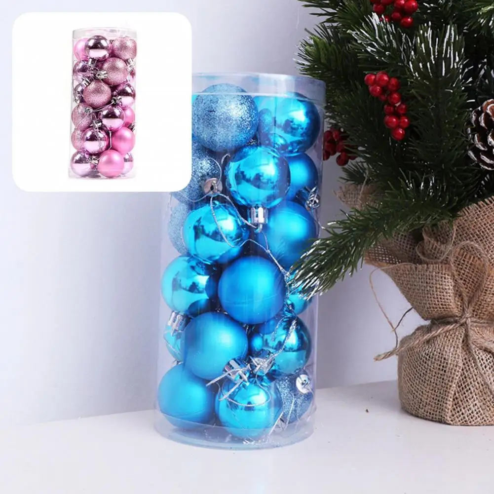 

24Pcs Xmas Tree Pendant Creative Multi-purpose Xmas Tree Pendant Glitter Fantastic Hanging Ball
