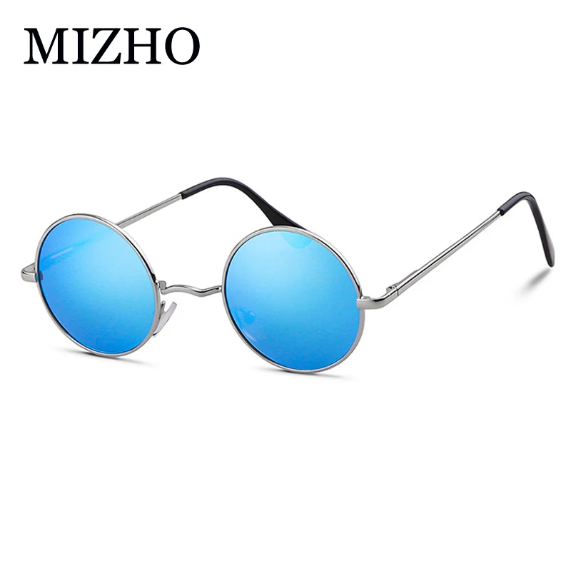 

MIZHO 2021 vintage Metal Sun glasses Women Brand Design Punk Yellow Eyewear Red Round Sunglasses Men Polarized UV Protection
