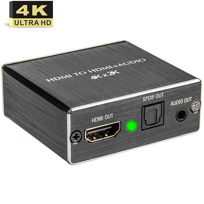 Новый 4 K X 2 Аудио экстрактор + оптический TOSLINK SPDIF 3 5 мм стерео аудио конвертер