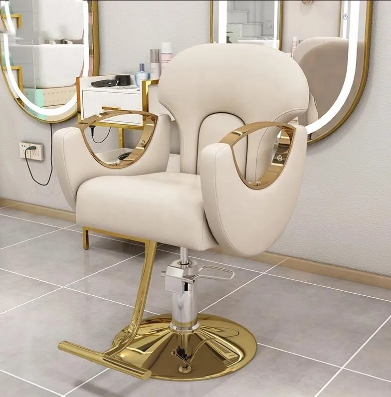 Gold Barber Chair Nail Beauty Furniture