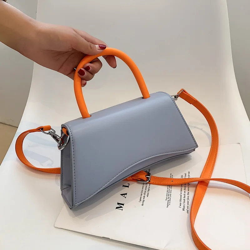 

Small Literary Design Contrast Colour Women's Bag 2021 Fashion Shoulder Messenger Bag Purses and Handbags Luxury Designer