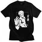 Красивая японская футболка Манга, Мужская крутая футболка аниме, сукуна, юдзюцу, кайзен, футболка с короткими рукавами из чистого хлопка, уличная одежда, футболки