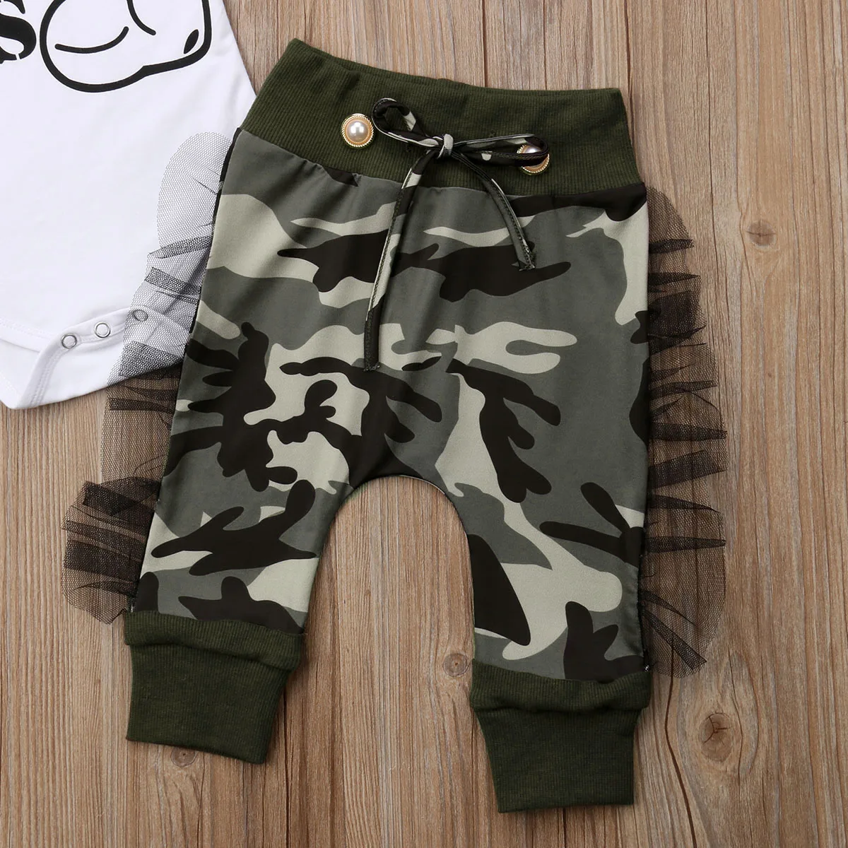 Одежда для новорожденных мальчиков и девочек Детский комбинезон камуфляжные