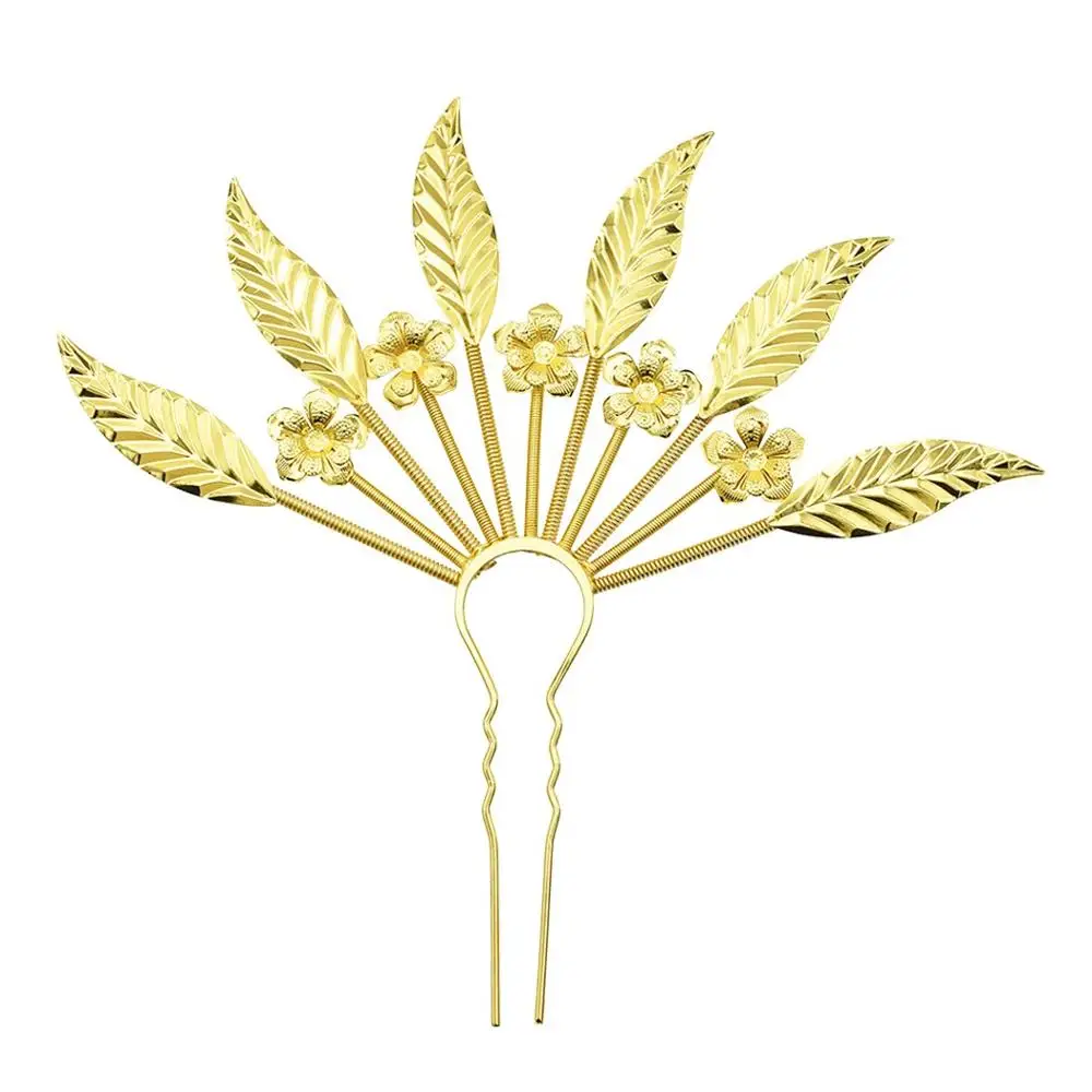 2020 новые модные золотые палочки для волос в этническом стиле листья с цветами
