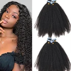 Волосы для наращивания, кудрявые, кудрявые, бразильские, двусторонние, клейкая лента, 40 шт.