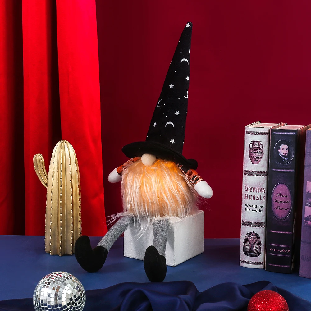 

Halloween Luminous Long Legs Gnome Ghost Festival Home Decorative Ornaments With Lights
