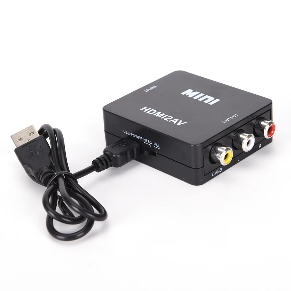 1080P HDMI2AV мини HDMI в AV-композитный CVBS RCA аудио видео конвертер адаптер | Компьютеры и