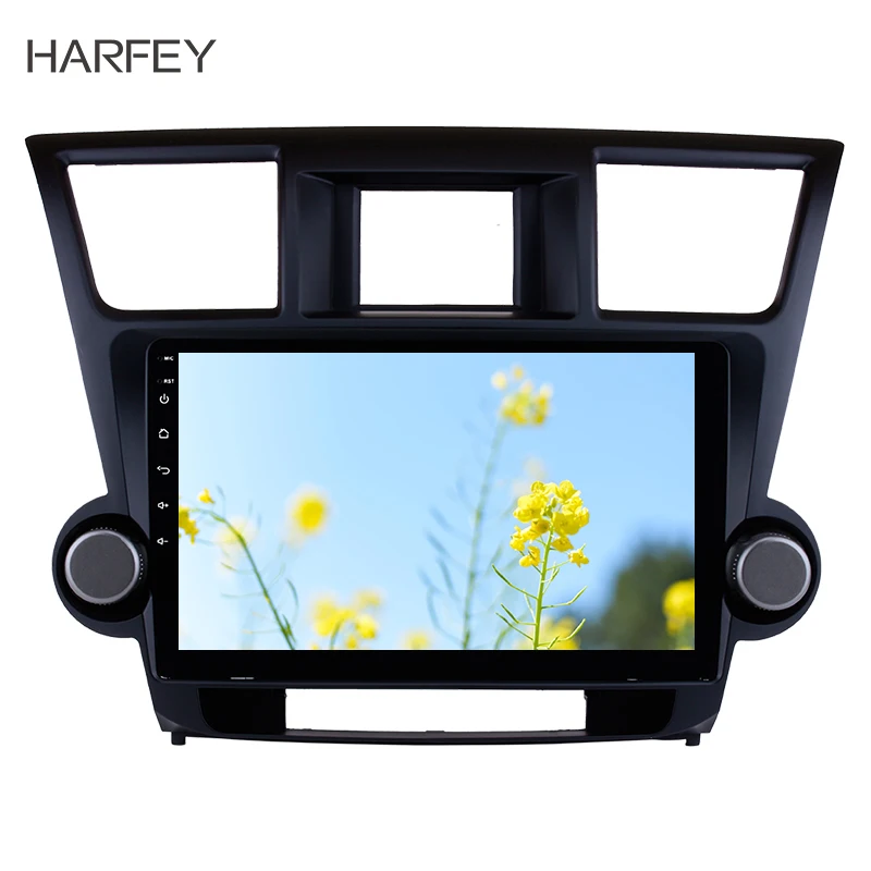 Головное устройство Harfey Android 10 0 4 + 64 Гб 1 ''GPS для 2009-2014 Toyota Highlander 1Din 1080P