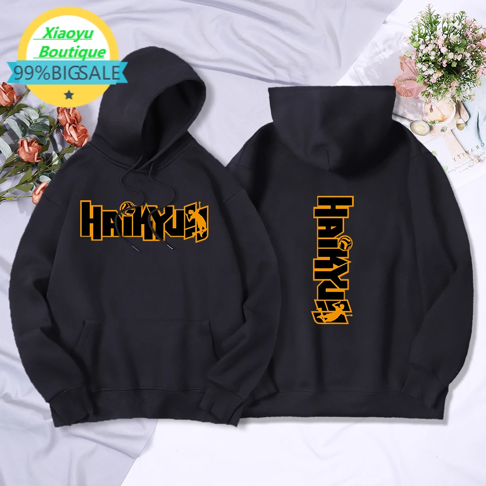 

Мультфильмы Аниме Haikyuu двусторонний принт Мужская толстовка уличная Толстовка в стиле хип-хоп Индивидуальный Круглый вырез Осенняя станда...