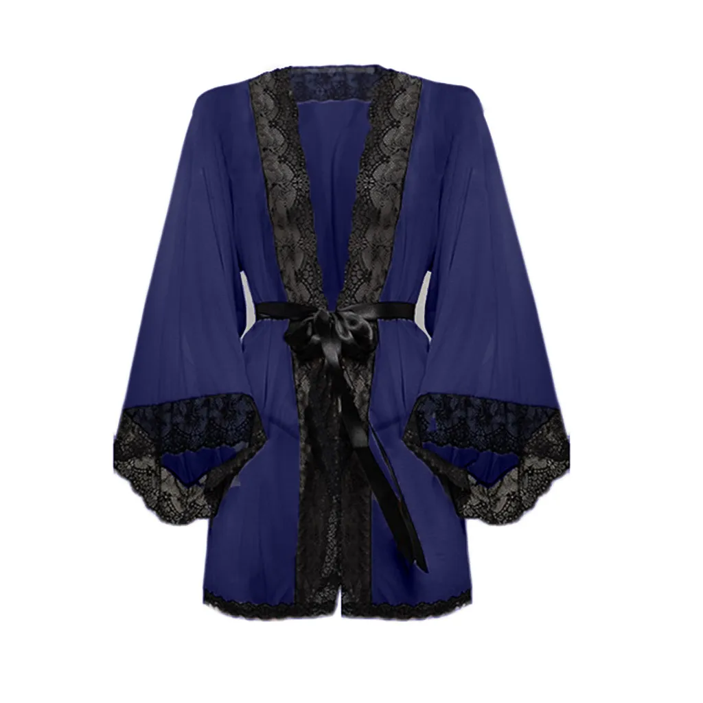 Модное нижнее белье Женская кружевная Пижама ночная рубашка комплект нижнего