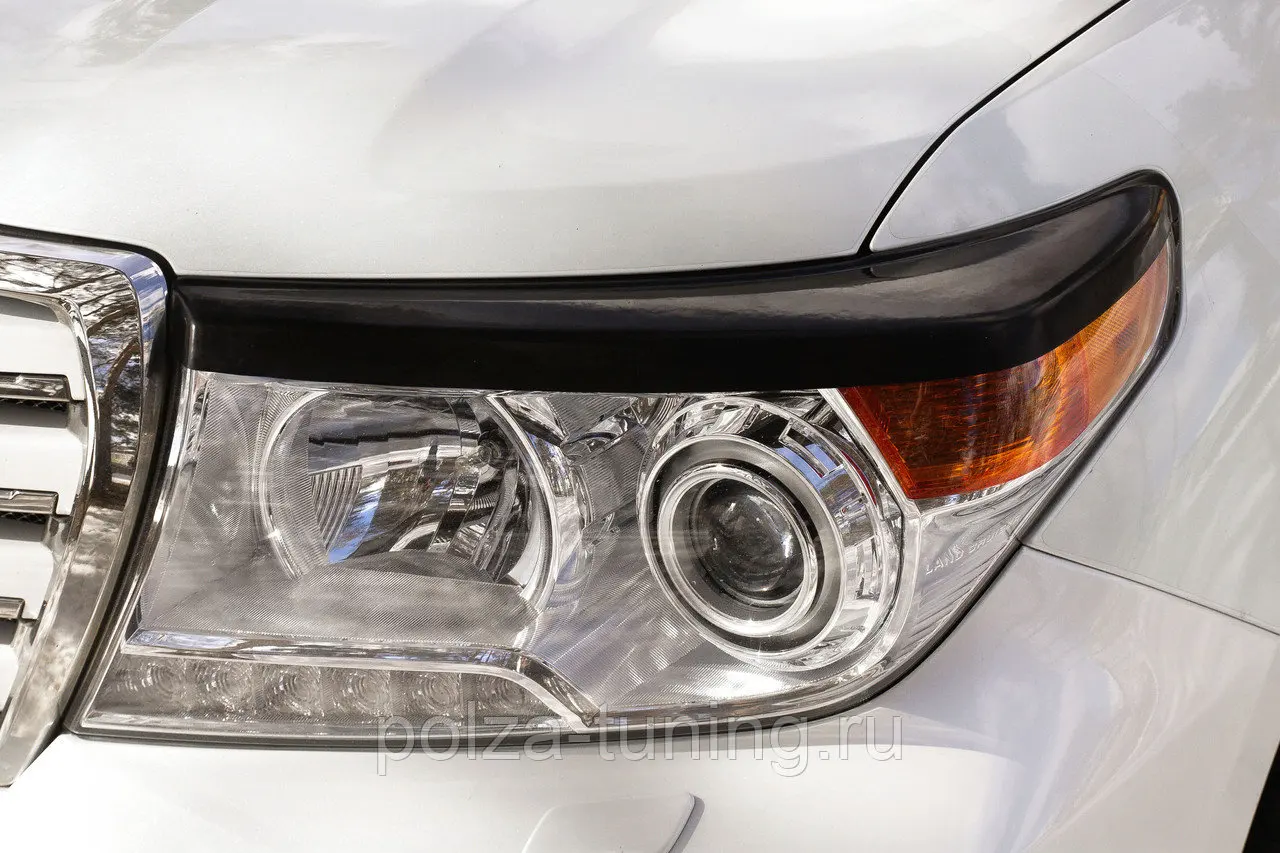 Накладки на передние фары Toyota LC 200 2012-2015 реснички Land Cruiser TLC |