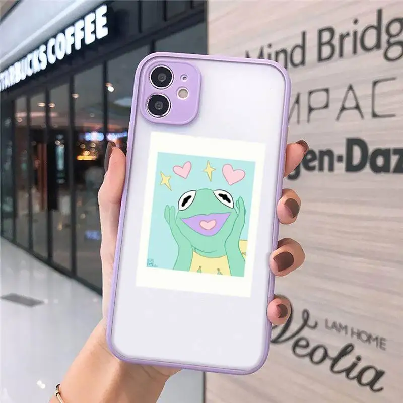 

Kermit the Frog Phone Cases matte transparent For iphone 7 8 11 12 plus mini x xs xr pro max cover