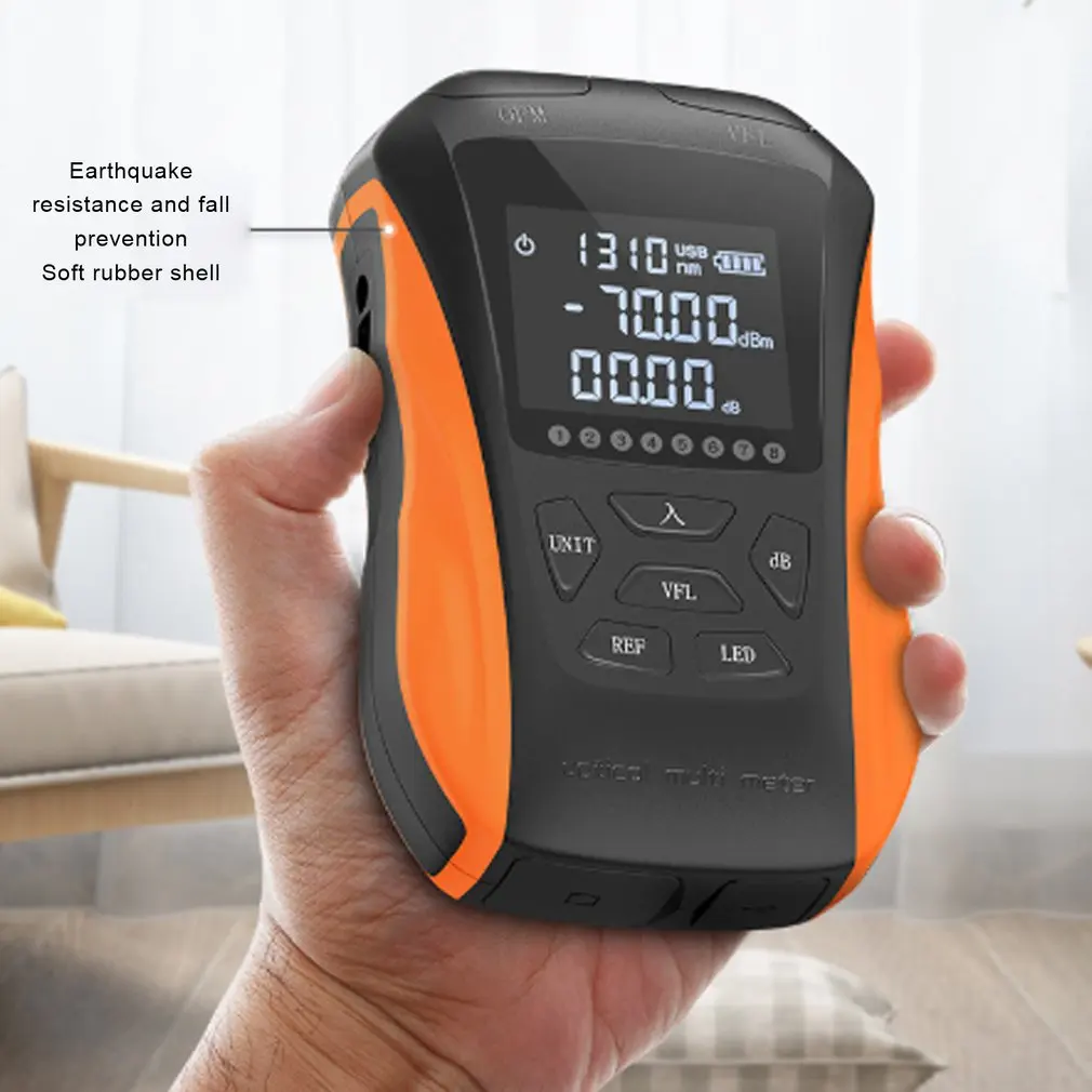 

G8-SGS112 Rechargeable Optical Power Meter Red Light Machine 15km -50+26/-70+10 Frequency Identification Seven Wavelengths