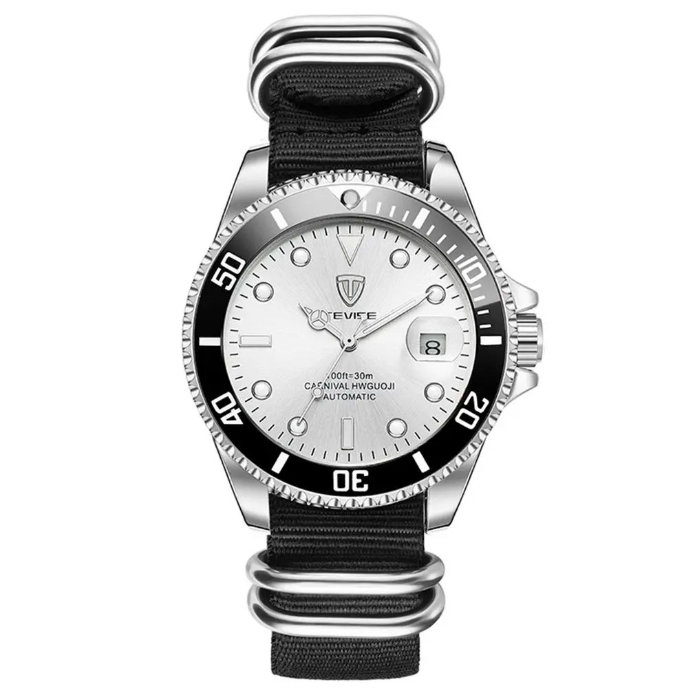 Модные мужские часы с двойным дисплеем нейлоновые отображением даты светящаяся