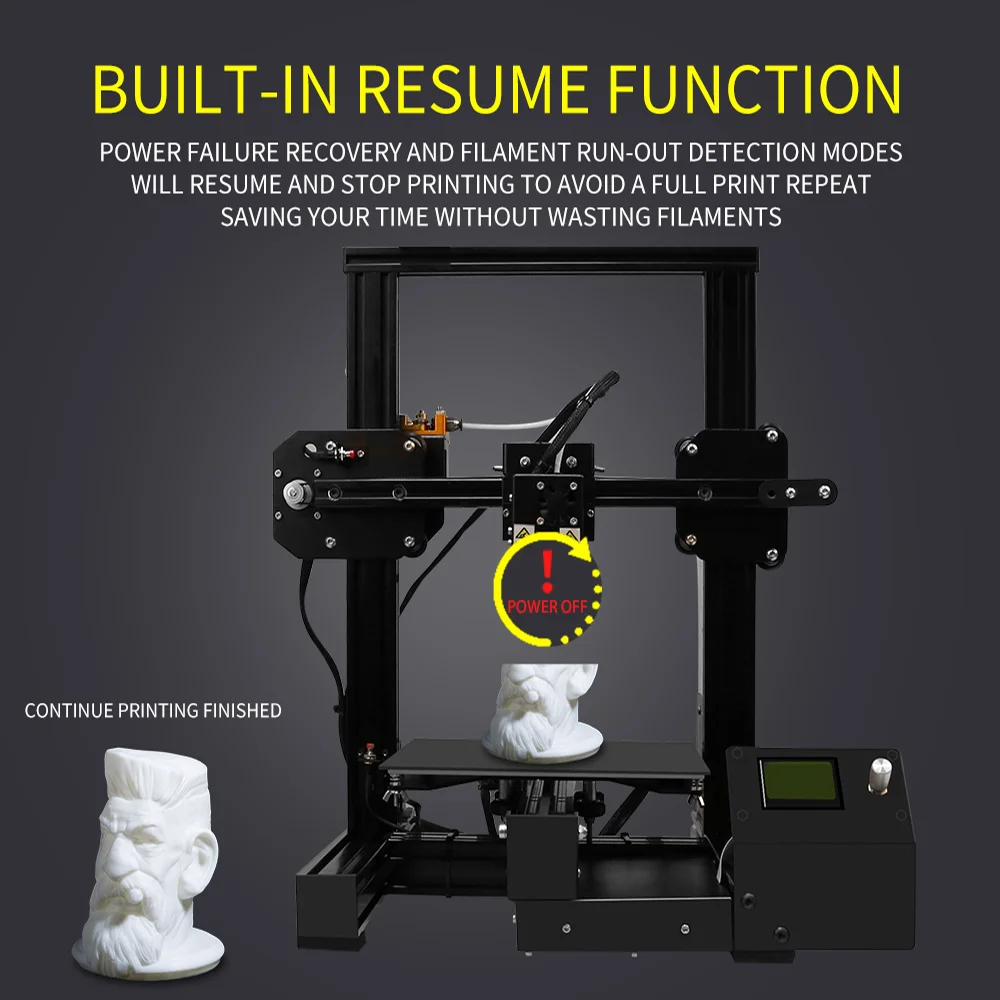 Полностью металлический Высокоточный 3d принтер DIY наборы самостоятельной сборки 3d принтер PLA нити Drucker размер 220*220*250 мм