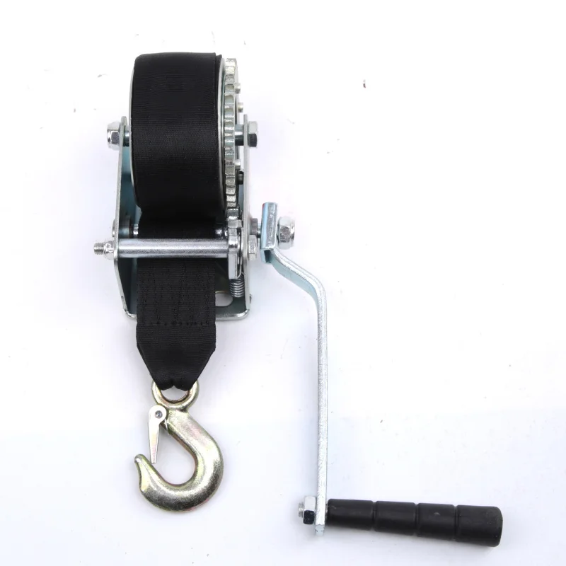 800LBS 6M Boat Truck Auto Portable Manual Winch Webbing Sling Hand Tool Lifting | Winches